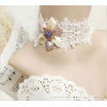 MYLOVE white lace necklace jewelry ball purple flower MLJL-136